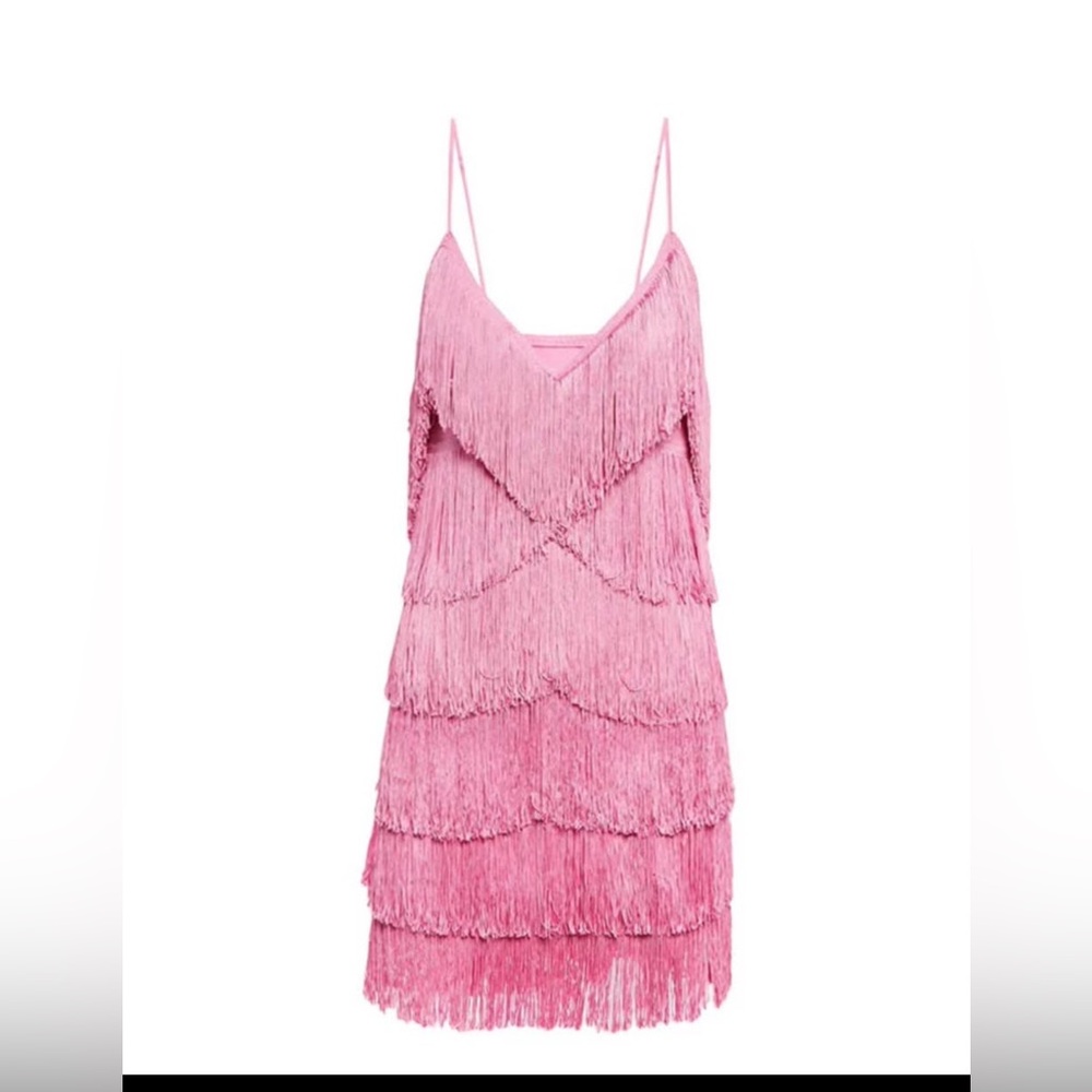 Pink Fringe Dress